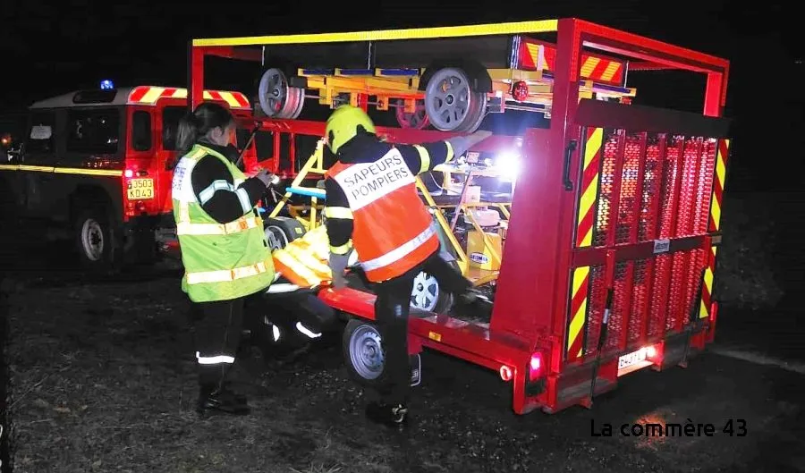 Secours en milieu périlleux sur le chantier ferroviaire de la ligne Le Puy-Firminy
