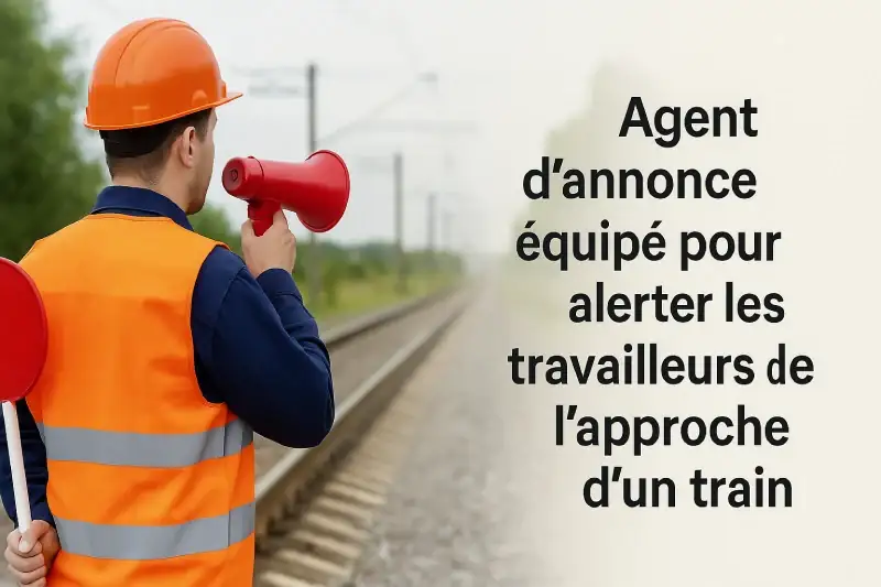 Agent d'annonce ferroviaire en action