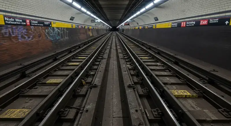 Schéma des voies de métro et zones de danger