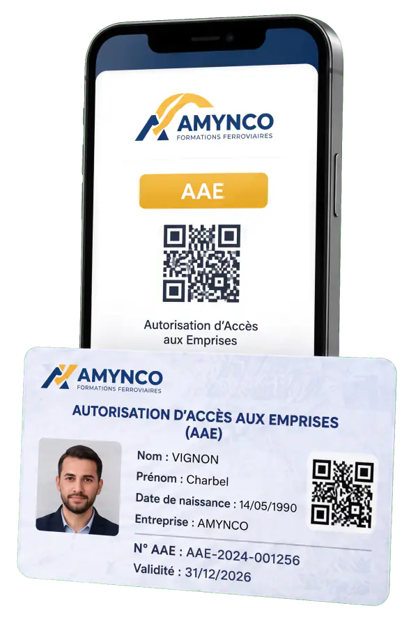Application AAE sur smartphone et carte AAE Réseau AMYNCO avec QR code