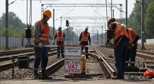 Vérification d'absence de tension ferroviaire